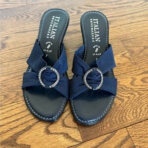 Italian Shoemakers Navy Sandals